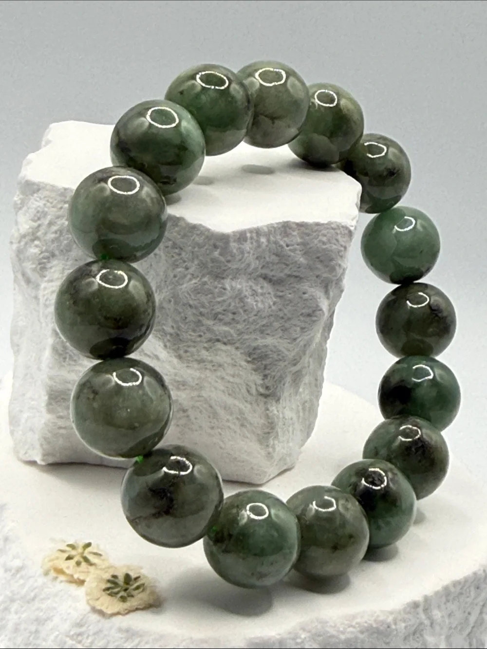 Classic Olive Green Jade Bracelet